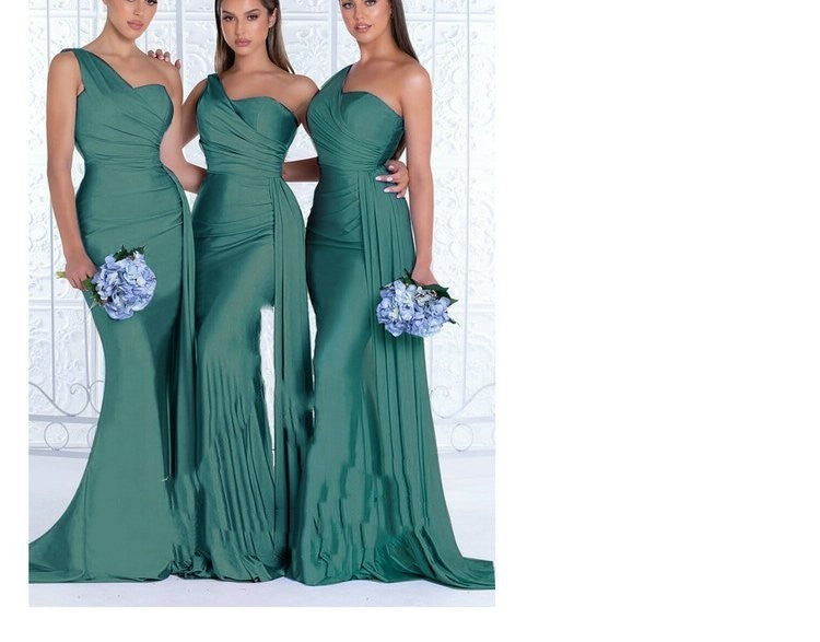 Plus Size Fat MM Mermaid One Shoulder Elegant Wedding Dress c7ca930f 2a9c 402c 971e 6066efc49342