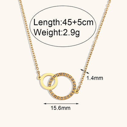 Personalized Simple Inlaid Zirconium Size Ring Bracelet Stainless Steel Plated 18k Necklace Ornament c804dd05 3d19 4fb6 b5a8 