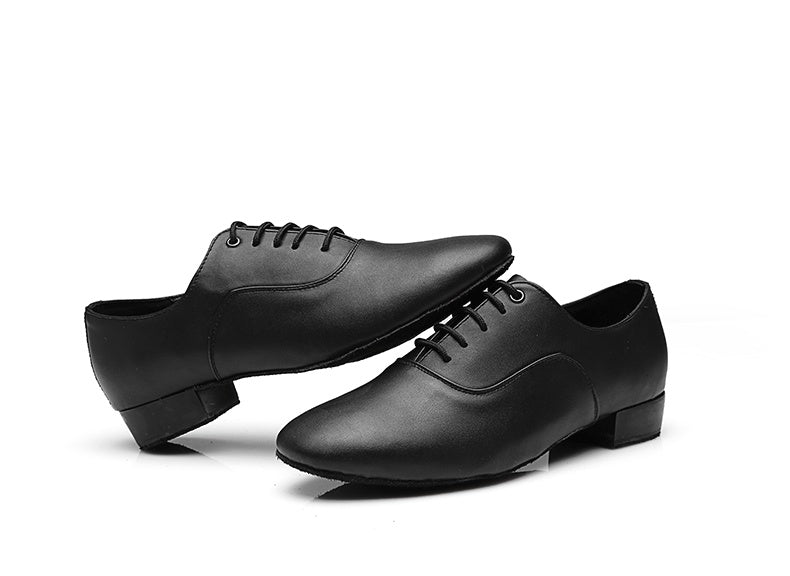 Men's Modern Dancing Shoes Leather Soft Bottom Men's Dance Shoe Latin Dance Shoes Dance Shoe Men's National Standard Square F