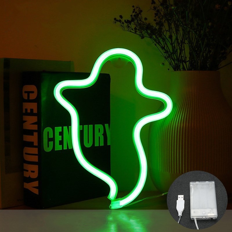 Halloween Ghost Neon Home Creative Modeling Lamp c8226361 d6e8 4dd1 ab05 a9f227e79972