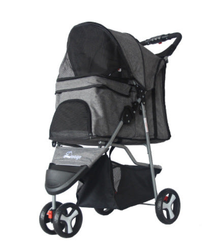Lightweight Folding Pet Trolley Dogs And Cats Dog Out Stroller Three-wheeled Pet Stroller Dog Out Stroller Supplies c828c73c 