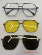 Driving Men's Three-in-one Magnetic Aluminum Magnesium Glasses c8371fbd 3d3a 483a 9398 9e5a2af360d8