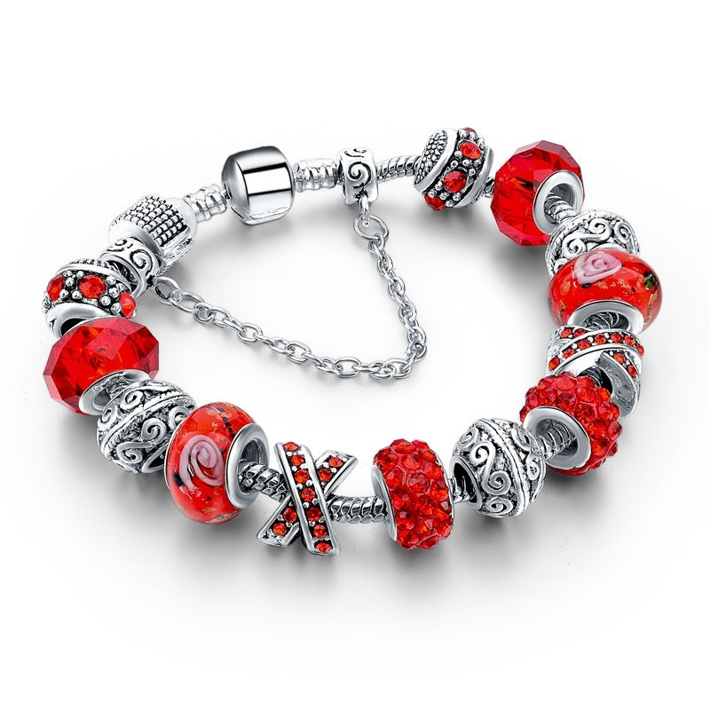 Colored Glazing Bead Bracelet Fashion Crystal 5 Colors c8484dc5 7a8c 4a93 920e edd6cb885e89