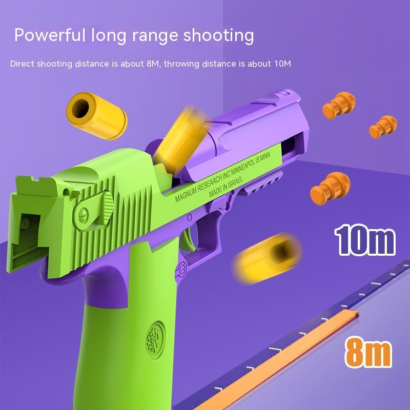 Radish Gun Toy Children's Desert Pistol Model Continuous Hair Throwing Shell Boy Toy c852fdb0 a70e 411c 9974 aa7987c31c38