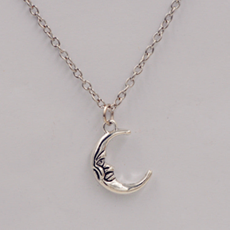 Moon Sun Short Necklace Unisex Alloy Electroplating Tattoo Pendant c86db10a fcee 4594 b32a a83f632ee2b7