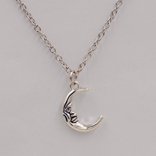 Moon Sun Short Necklace Unisex Alloy Electroplating Tattoo Pendant c86db10a fcee 4594 b32a a83f632ee2b7