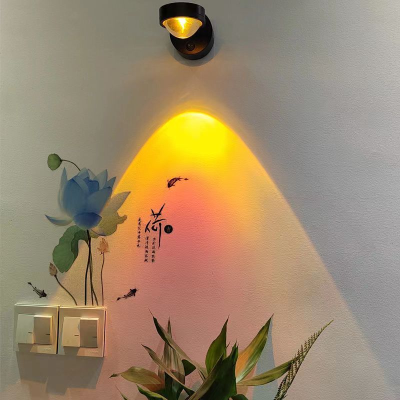 Rechargeable Sunset Red Wall Lamp Bedroom Bedside Installation-free Sunset Lamp c8954413 b94d 4ff3 80f5 6a50406d7104