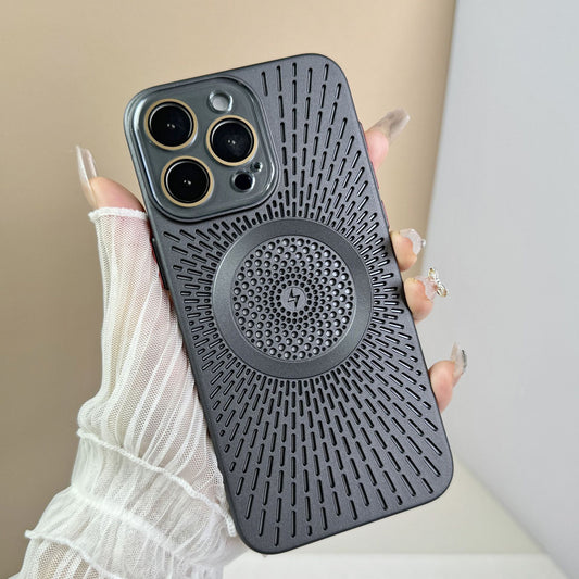 Phone Case Breathable Heat Dissipation Network Shell Magnetic Charging Skin Feeling Protective Cover c89716c6 8eff 4e9f 8442 