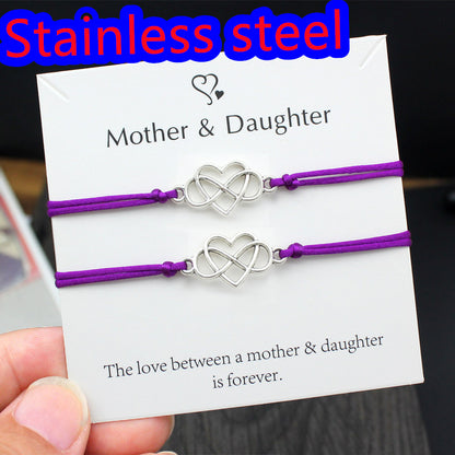 Heart Shaped Wax Wire Braided Bracelet c8a82310 c517 4a1f 8e25 25010b97590f