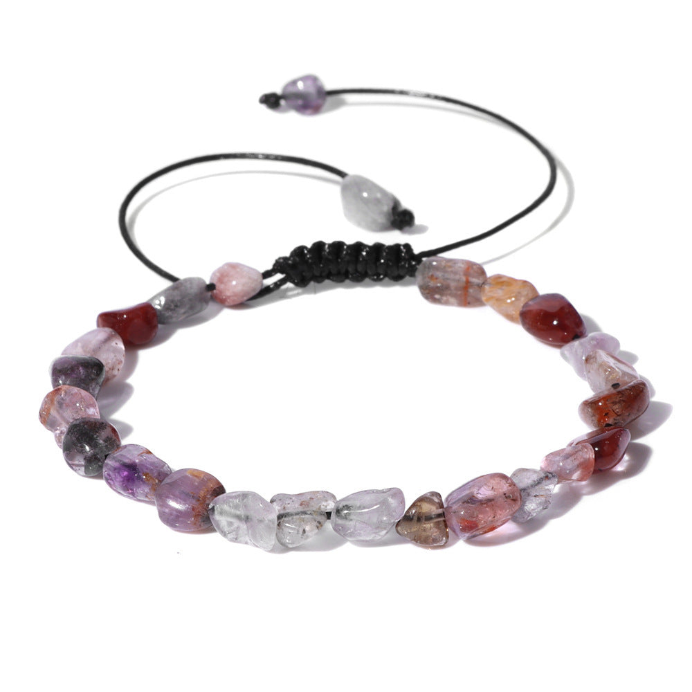 Natural Stone Traveling Irregular Beads Woven Bracelet c8b54167 add3 4fe6 85e5 74df7da0c90a