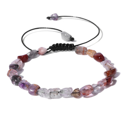 Natural Stone Traveling Irregular Beads Woven Bracelet c8b54167 add3 4fe6 85e5 74df7da0c90a