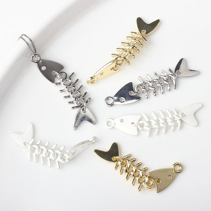 Creative Alloy Fishbone Small Pendant Diy Earrings Necklace Bracelet Jewelry Accessories c8d14a5b 1d9f 4c74 8691 d77b2a431ed8