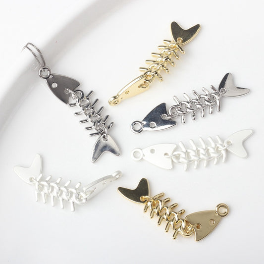 Creative Alloy Fishbone Small Pendant Diy Earrings Necklace Bracelet Jewelry Accessories c8d14a5b 1d9f 4c74 8691 d77b2a431ed8