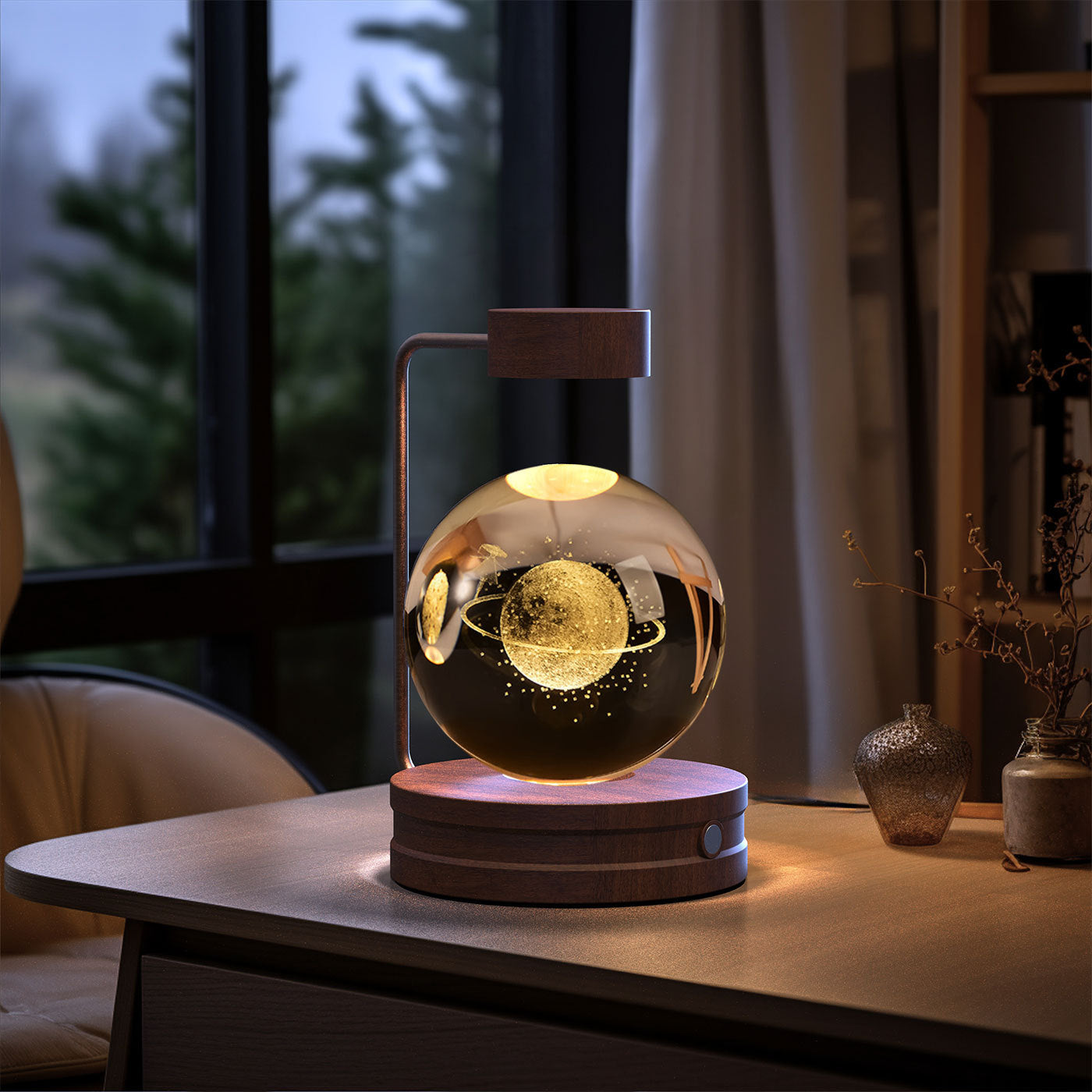 Crystal Ball Cosmic Dinosaur Indoor Night Light USB Power Warm Bedside Light Birthday Gift Night Lamp c8d4e50e 01dc 41c2 af7f