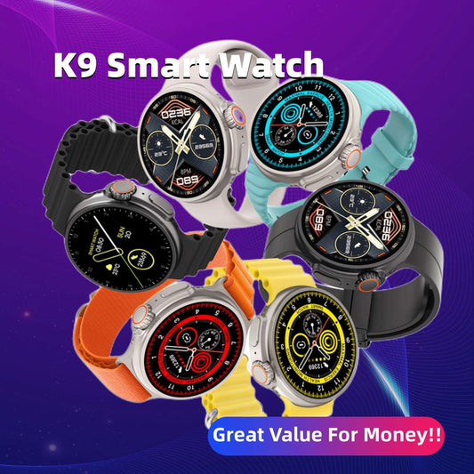New K9 Smart Watch 1.39 Round Screen Encoder True Screw Clip Wireless Charging NFC Offline And Payment Function c8e843f7 b44f