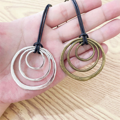 Simple Personality Hollow Circle Necklace Pendant c8ecc10a 7e9c 4bee 9564 ef838d04e978