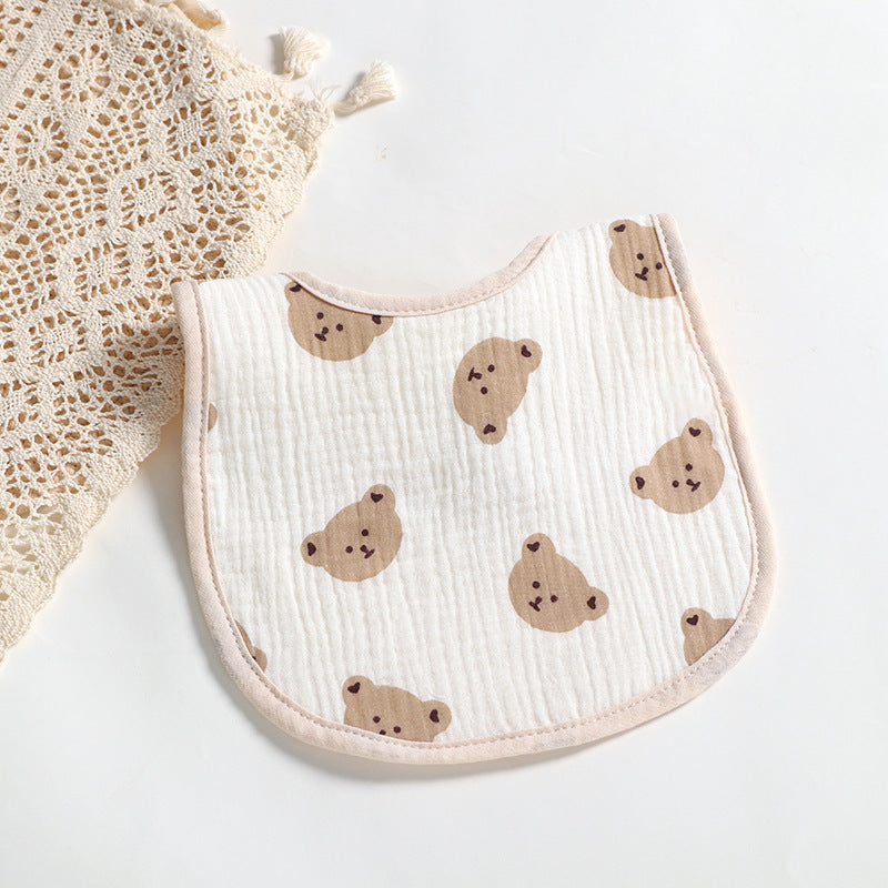 Cotton Gauze U-shaped Bib Baby Saliva Towel c8eef6b4 a42a 4473 8684 717d5e885d3c