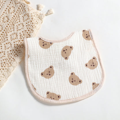 Cotton Gauze U-shaped Bib Baby Saliva Towel c8eef6b4 a42a 4473 8684 717d5e885d3c