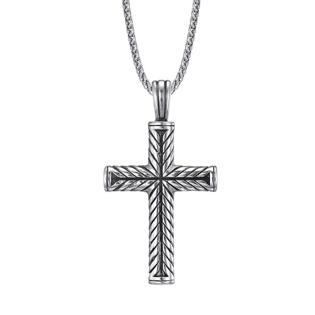 Men's Stainless Steel Casting Cross Pendant Necklace c8f1e65d 7bb3 4699 99aa c3ff6b6e95a6