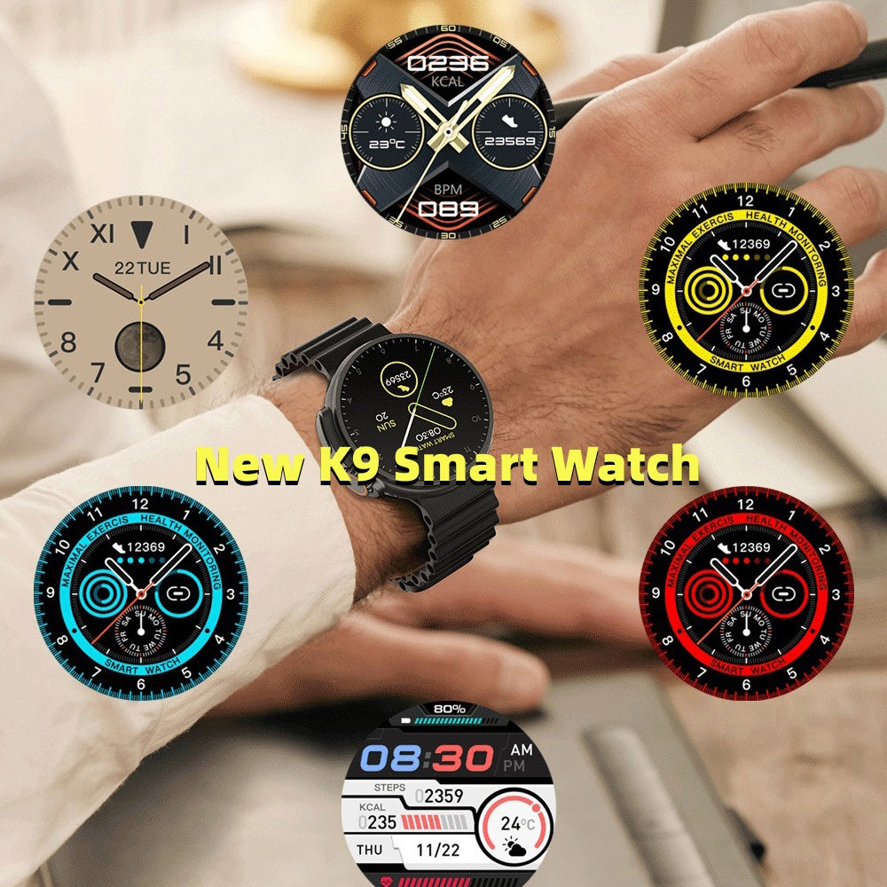 New K9 Smart Watch 1.39 Round Screen Encoder True Screw Clip Wireless Charging NFC Offline And Payment Function c8fded06 27ea