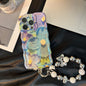 Retro Oil Painting Phone Case Blu-ray Flowers Shockproof Case For Iphone 13 12 13pro 14pro 13 Pro Max Silicone Phone Cover c9