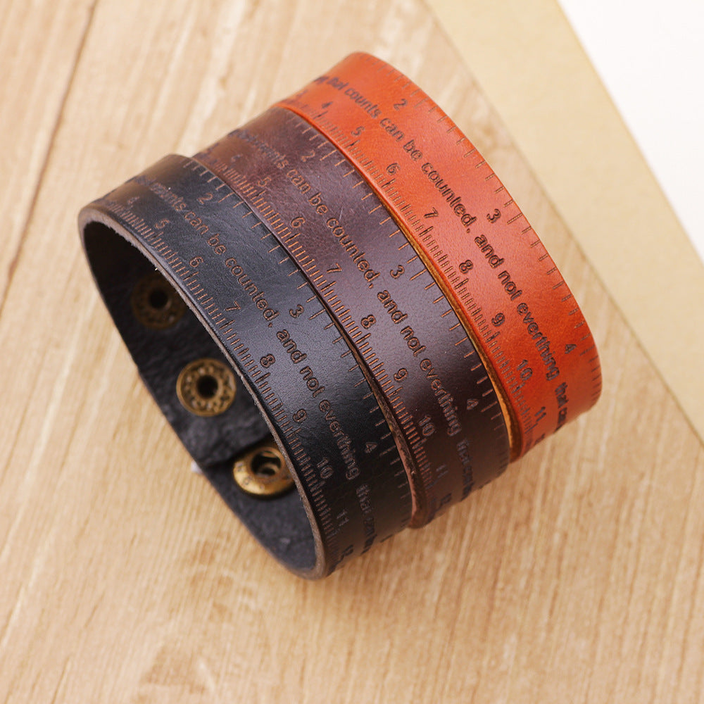 Simple Cowhide Straightedge Business Student Bracelet c9162239 3e44 49d7 b8a2 c6916d5a8cba