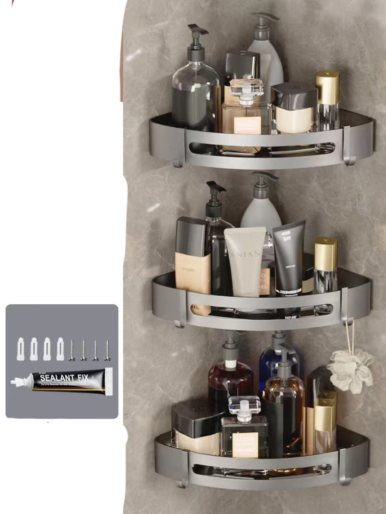 Bathroom Triangle Shelving Bathroom Wall Hanging Shelving Perforated Simple Storage Rack c91f53e9 e7d1 4d63 b307 d253169a8821