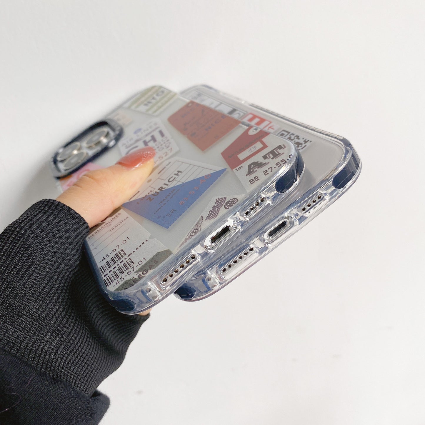 Travel Ticket Label Transparent Phone Case c92cdada 3665 4d64 a170 fbdf4eca0dcf