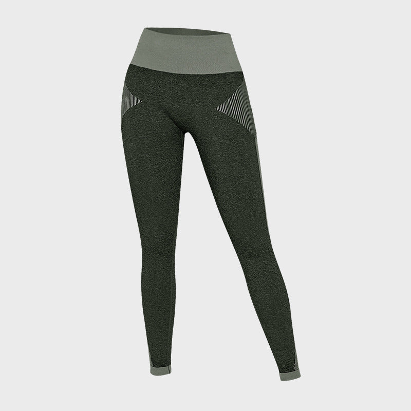 High Waist Color Stitching Fitness Pants For Women c9396e78 41ff 428b a300 5aed51f56177
