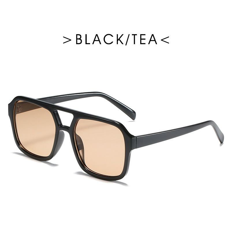 Square Double Beam Sunglasses Men And Women Retro Personality c94c848f 5827 4cae bb51 cfd92f244920