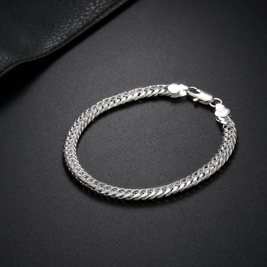Women's Fashion 18K Silver Plated 6MM Full Side Bracelet c95c7af3 f929 490d 96ec 5a750a6cf1e5