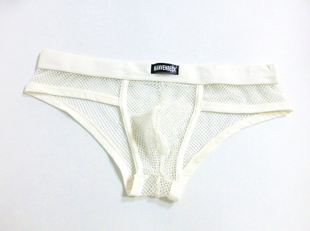 Men's Underwear Transparent Mesh Briefs Low Waist Convex Design Underwear Men c95e93b7 e8ae 43fd 9577 678134799f9a