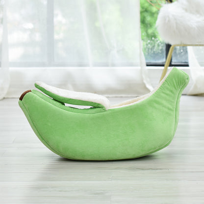 Removable And Washable Round Long Hair Cat's Nest Four Seasons Universal Banana Dog's Nest c9976bd4 f394 4547 8dc3 96259bb359