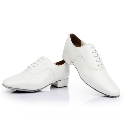 Men's Modern Dancing Shoes Leather Soft Bottom Men's Dance Shoe Latin Dance Shoes Dance Shoe Men's National Standard Square F