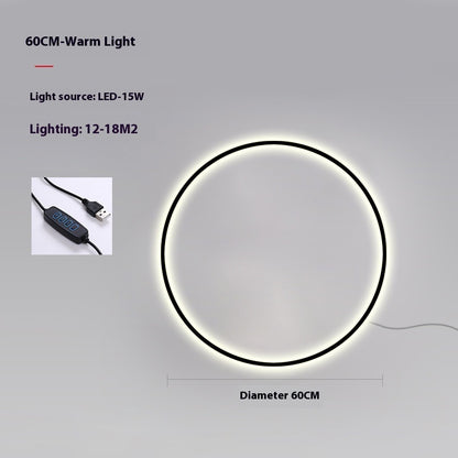 Minimalist Round Bedroom Bedside Lamp Wireless Living Room Sofa Background Wall Hotel Decorative Wall Lamp c9d2ef61 2e73 4a59
