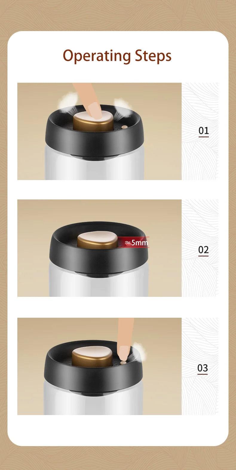 Vacuum Sealed Jug Set Black Coffee Beans Glass Airtight Canister Kitchen Food Grains Candy Keep Good Storage Jar Set Kitchen Gadgets