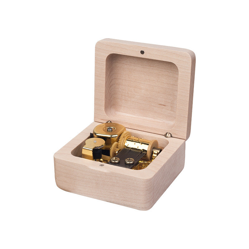 Wooden Clockwork Music Box Retro Creative Birthday Wooden Gift ca1160d5 0369 4481 9338 69f3fcb8db93
