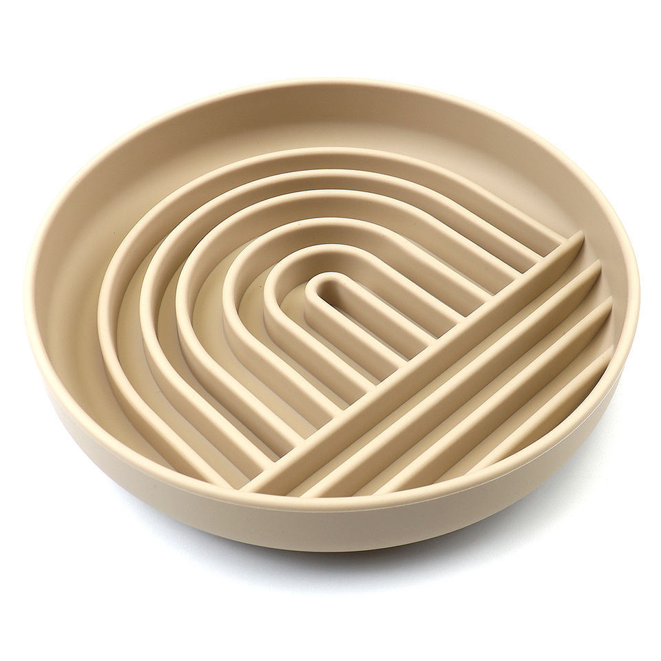 The Slowdown Bowl Silicone Slow Feeder For Dogs Puppies Slow Eating Modern Lick Mat Design Reduces Gulping Dishwasher Fit For