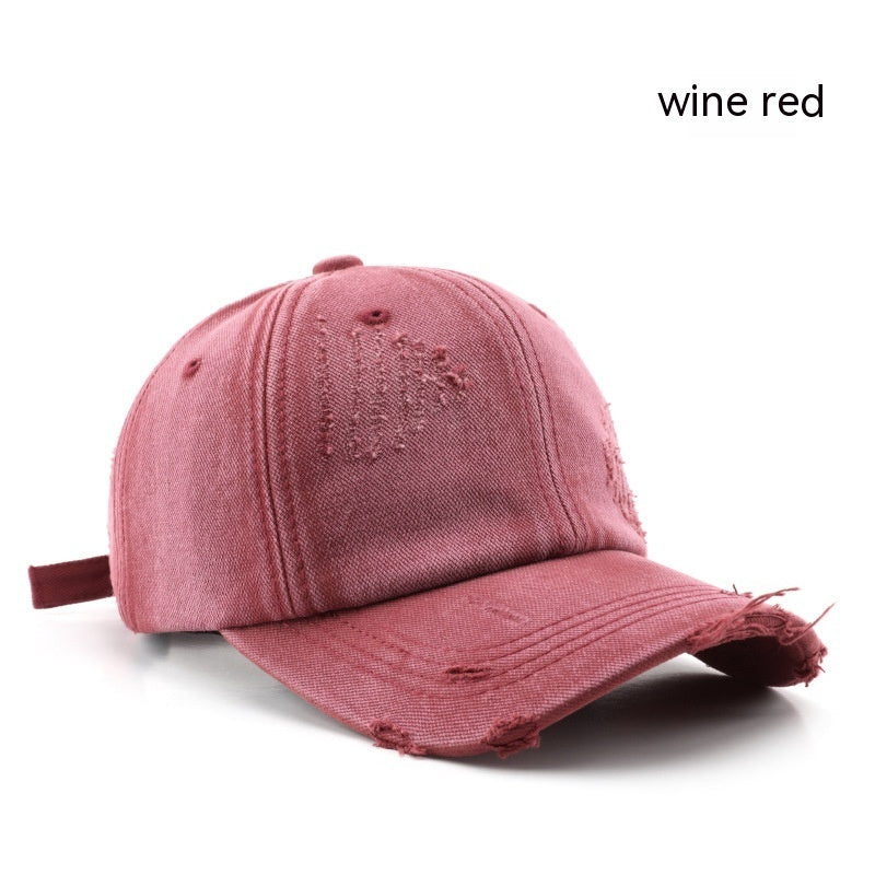 Men's And Women's Fashion Wash Ripped Denim Peaked Hat ca293bd5 95e0 4926 a383 3a1774d8a107 trans