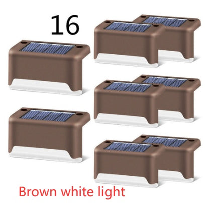 New Upgrade Waterproof LED Solar Fence Lamp Solar Deck Lights Solar Step Light Outdoor For Patio Stairs Garden Pathway Step Y