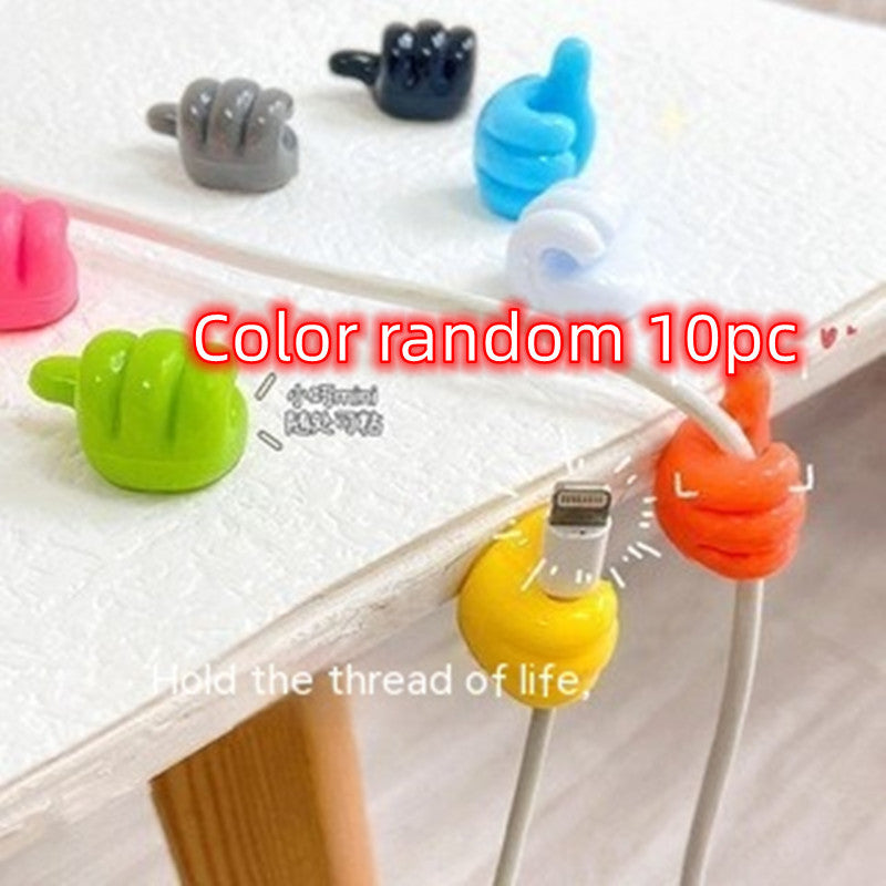 Thumb Hook Hub Creative Cute Data Cable Storage Fixed Cord Manager No-punch Sticky Hook Manufacturer ca354d3e 7693 4d6b bcd9 