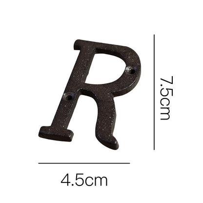 European-style Retro Cast Iron Three-dimensional Wrought Iron 26 English Letters Door Number ca682ab8 04fb 4e74 afbf e3fe9c4d