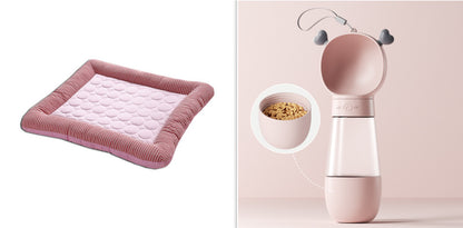 Pet Cooling Pad Bed For Dogs Cats Puppy Kitten Cool Mat Pet Blanket Ice Silk Material Soft For Summer Sleeping  Blue Breathab