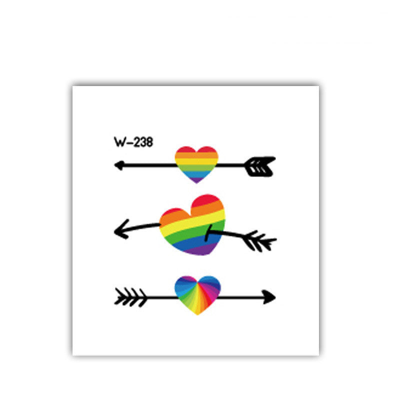 Face Stick Rainbow Geometric Flower Arm Tattoo Sticker ca843e28 e4b5 4b18 9a55 c8f9248d1215