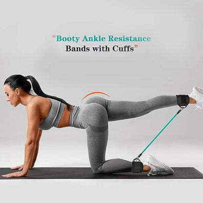 Ankle Strap Resistance Bands Hip Leg Strength Pull Rope Fitness Elastic Training Home Yoga Pilate Crossfit Workout Gym Equipm