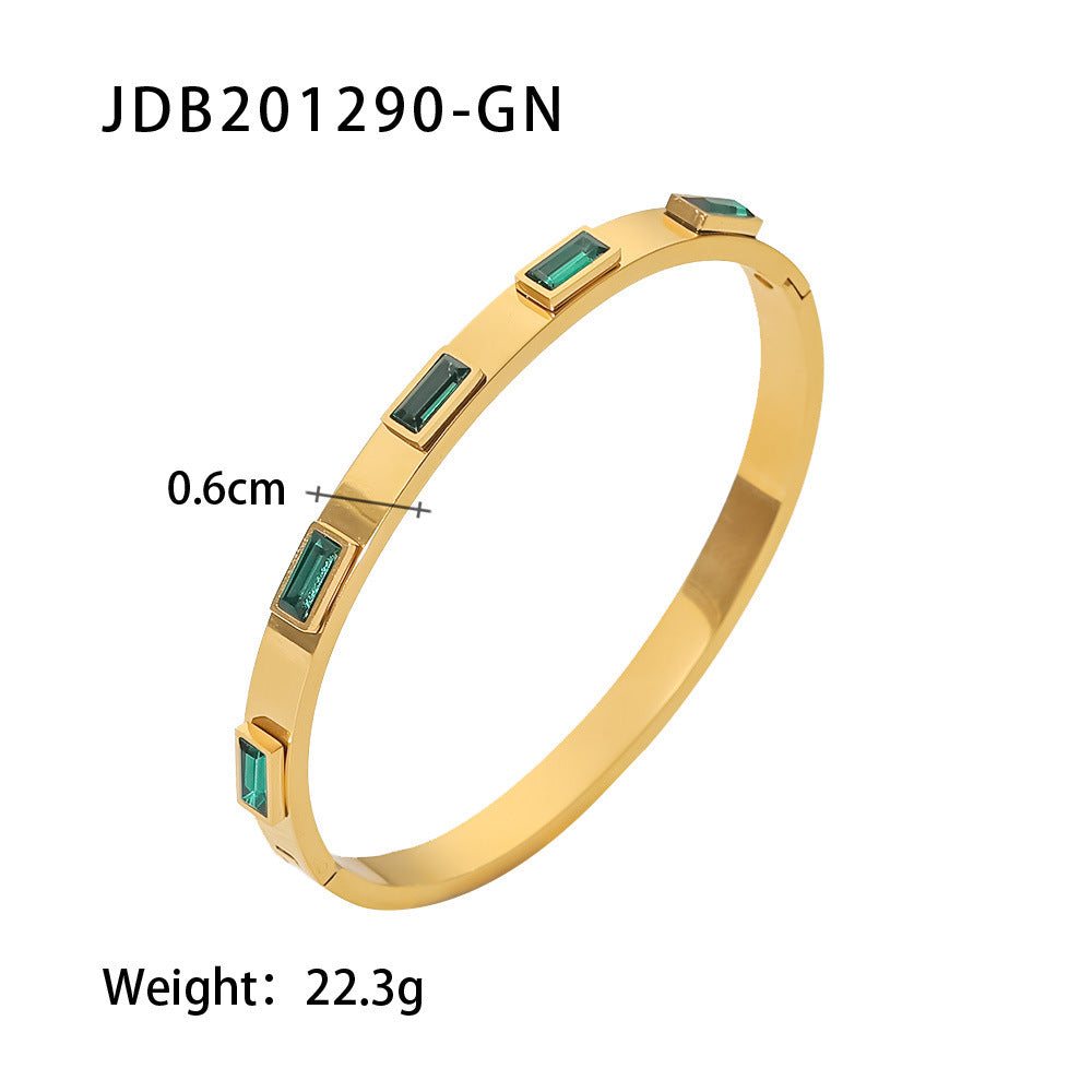 Fashionable And Versatile Gold-plated Stainless Steel Bracelets With Zirconia ca9c7a22 52c8 49da 817a d012fe4345d6