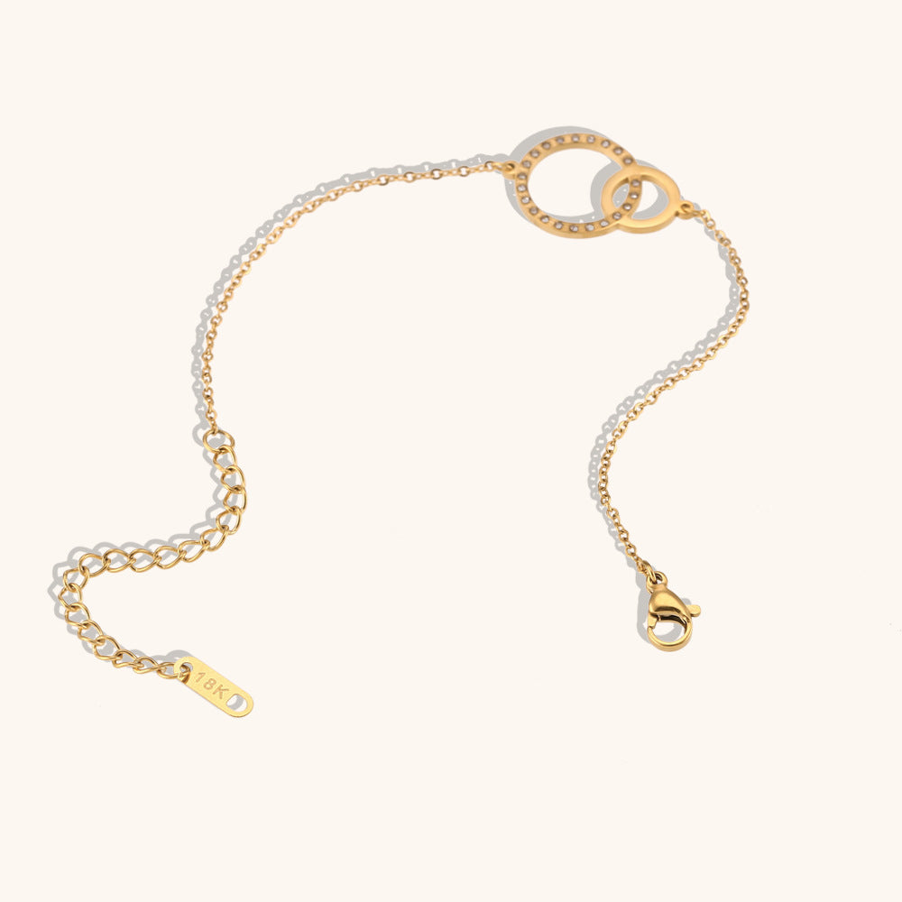 Personalized Simple Inlaid Zirconium Size Ring Bracelet Stainless Steel Plated 18k Necklace Ornament cac99f07 ff36 44b9 b366 