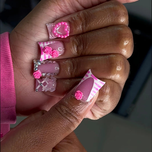 Women's Diamond In The Debris Flower Nail Art cadb721c 3da5 489c a83f f68e3c989e3c