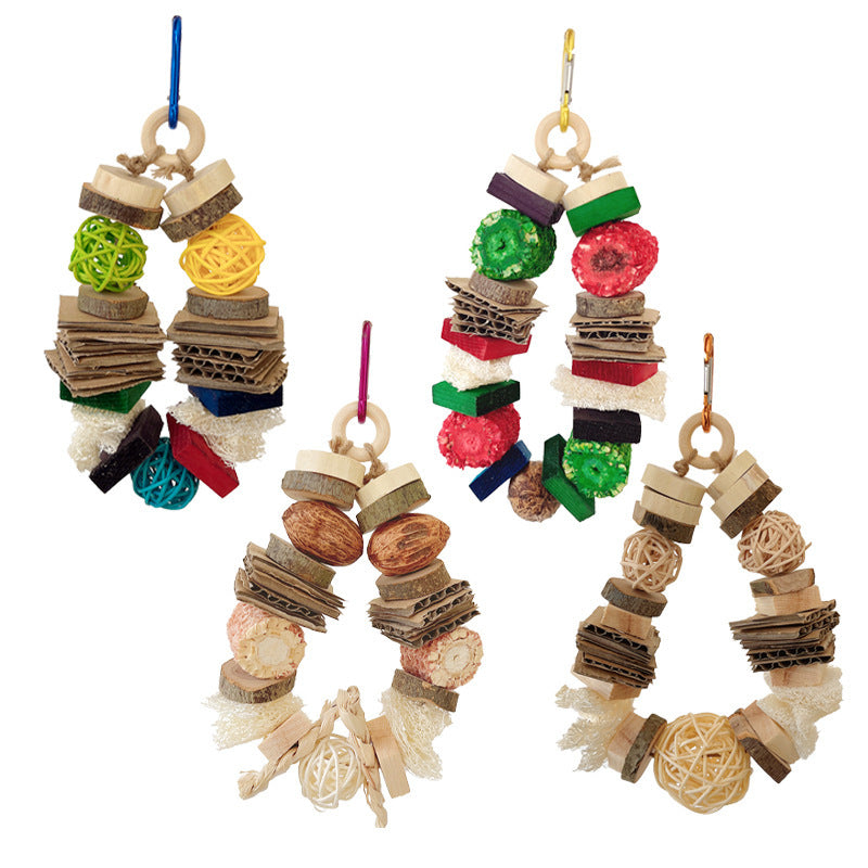Colorful Wooden Hanging String Rabbit Hamster Molar Vine Bal Parrot Toys caf06974 3305 453f 89ac 25743e883c9b