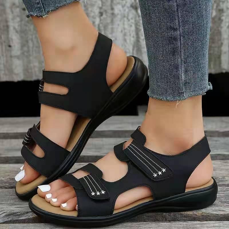 Wedge Hook And Loop Fastener Platform Large Size Casual Beach Sandals cb1e6d77 4caa 474a b22f f7858ed3cb4d